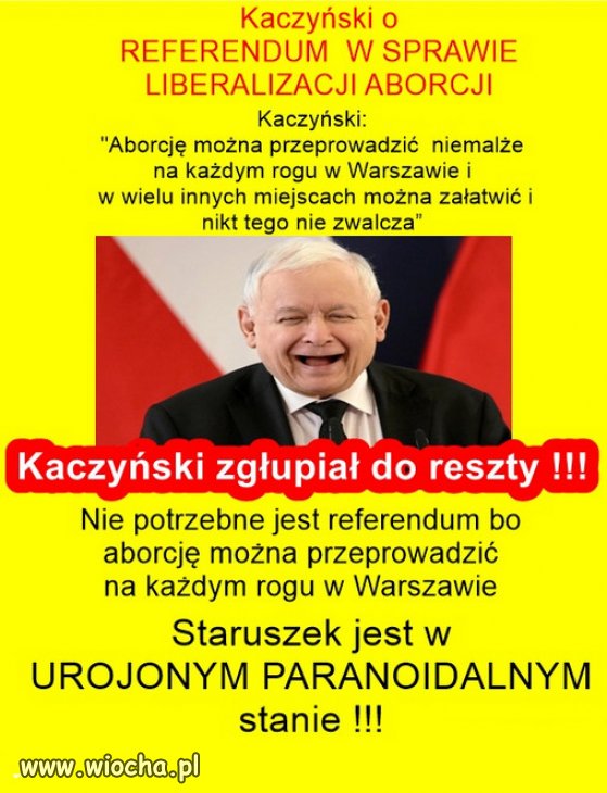 To juz pewne, Kaczyński oszalał...bredzi!