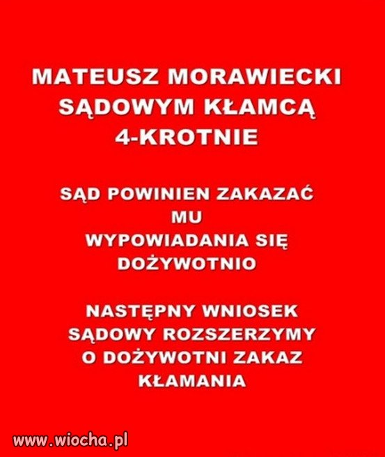 Nowe przyslowie: Klamac jak Morawiecki! ?