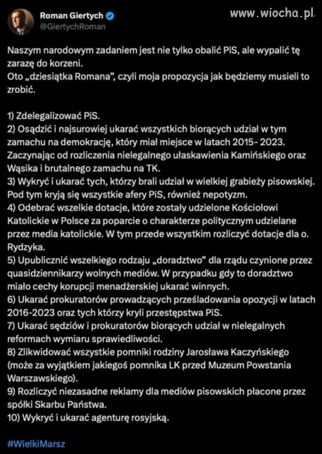 Nadszedl czas prawdziwych "Dobrych Zmian"...