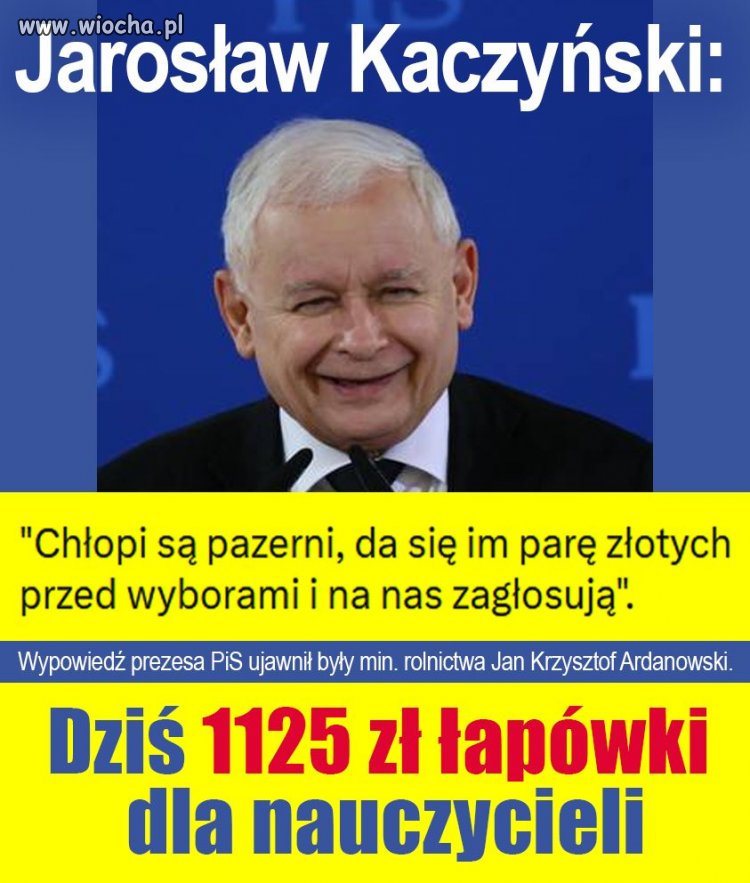 Dobry pan, łaskawy pan, chwalmy pana Kaczyńskiego