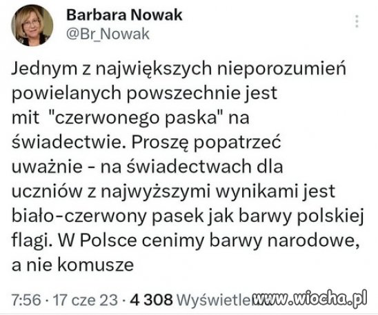 A moze barwy Watykanu, dla tej starej dewoty?