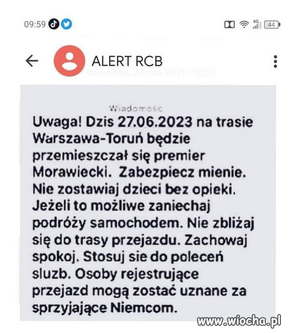 UWAGA! Spotkanie z premierem, grozi śmiercią lub kalectwem!