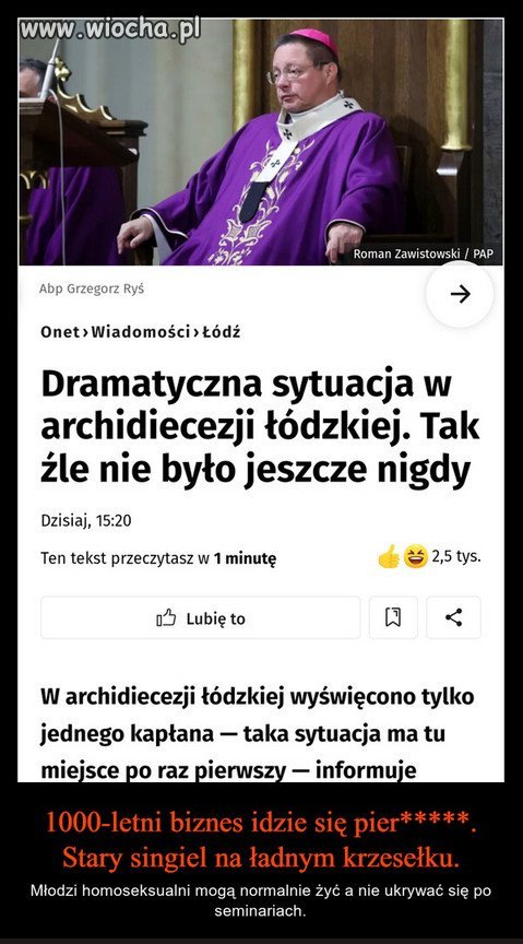Kapłaństwo staje się zawodem gejowskim