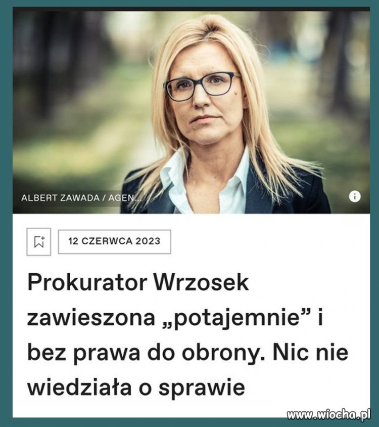 Ewę Wrzosek zawiesił sąd dyscyplinarny przy Prokuratorze Generalnym. Zrobił to nagle, nie powiadamiając jej i obrońcy o posiedzeniu. Wrzosek nie dostała też decyzji sądu, o której dowiedziała się przypadkiem."