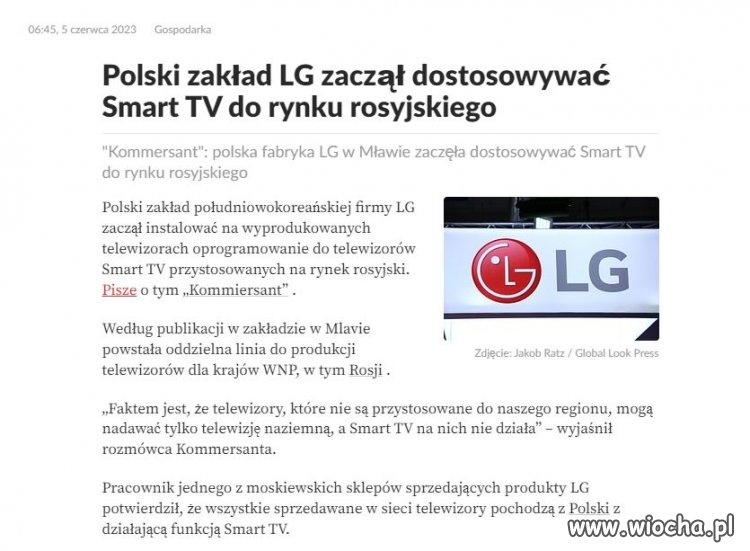To mówicie że sankcje i nie handlujemy z Rosją?