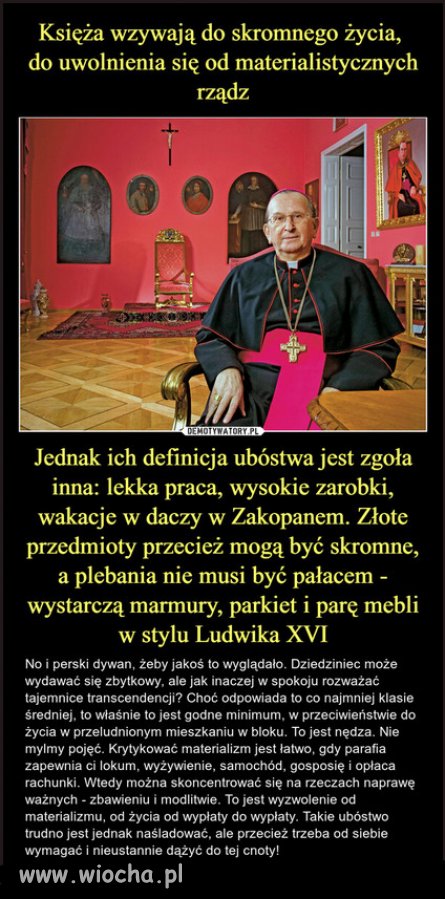 Zaklamanie i hipokryzja sekty kosciola, nie zna granic!