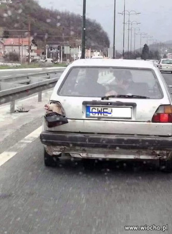 Kwiczy, gdy skręca w lewo