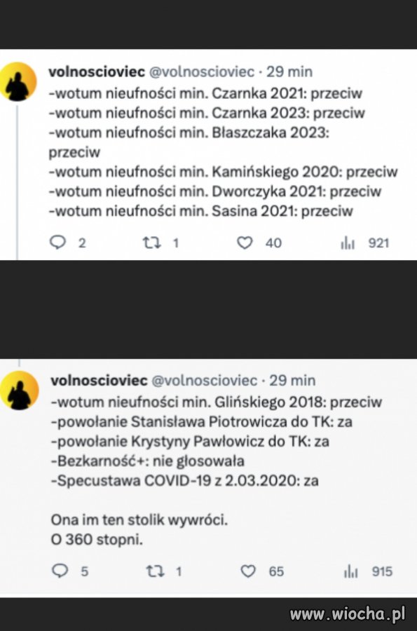Głosowania nowej członkini konpederastii 