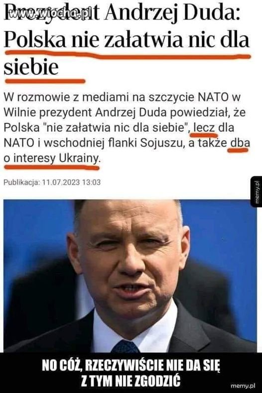 Może by zaczął załatwiać coś dla nas