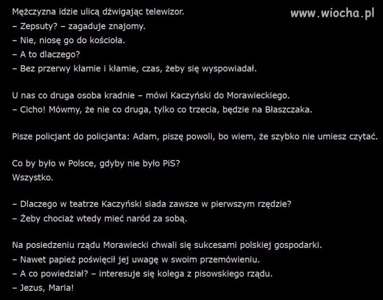 Kaczyński i PiS to parodia władzy.
