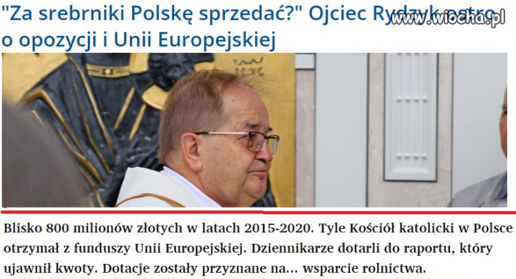 Rozumiem że kościół zrezygnuje z tych srebrników