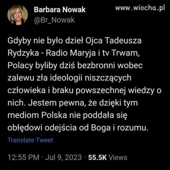 Przykre że ma taki ciasny światopogląd,  kurator oświaty. 