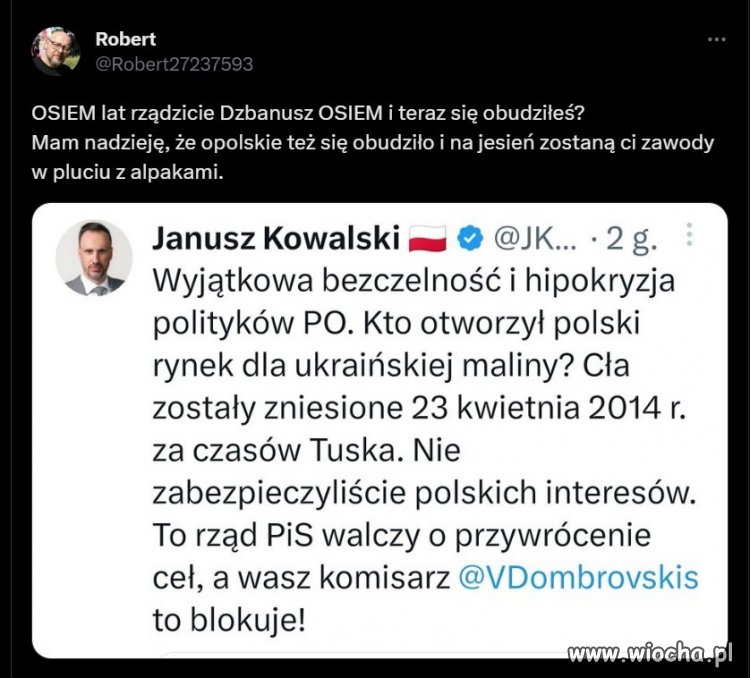 Janusz ostatnio był zajęty walką z wiatrakami i robakami albo pluł ludziom na konferencjach. 
