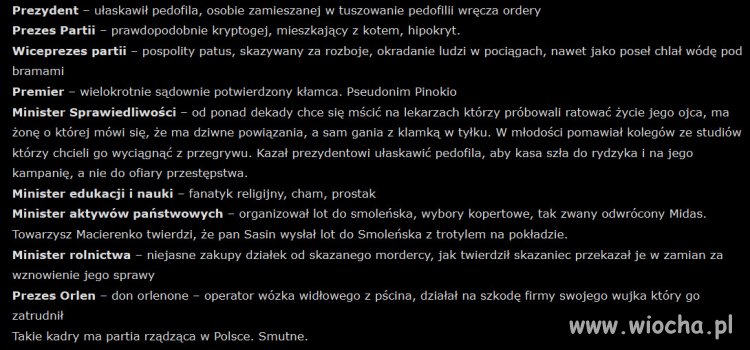 Poczet pisowców rządzących Polską