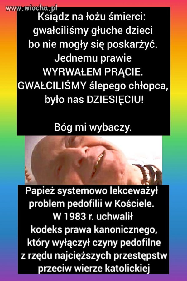 Wierzyć się nie chce, że do takiego ... ''świętego'' ludzie się modlą.