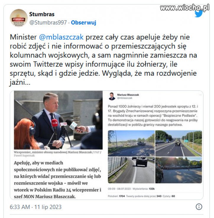 Typowy PiS. Głupota, bezmyślność i kampania wyborcza.