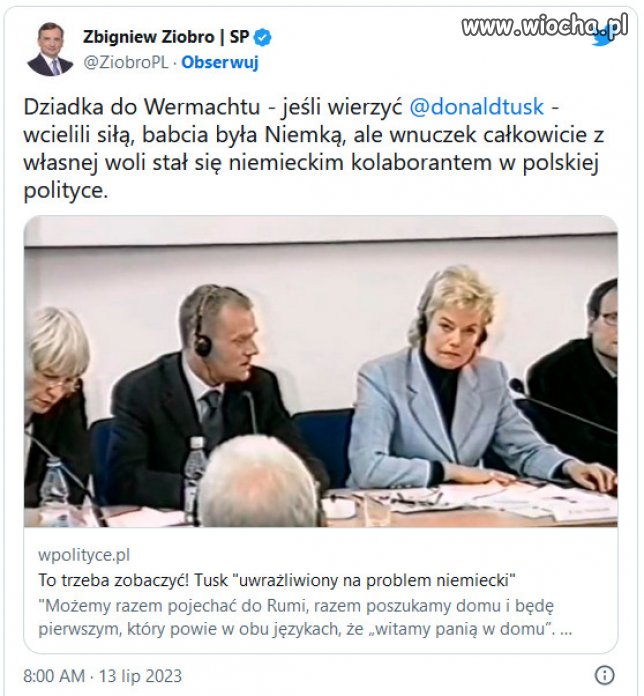 Holota Ziobry to nie zadni politycy, to hejterzy.