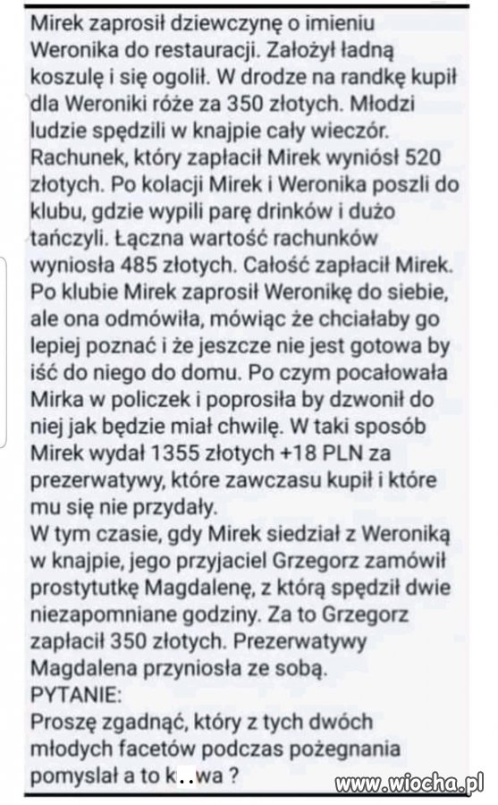 Porażająca, bijąca w oczy prawda