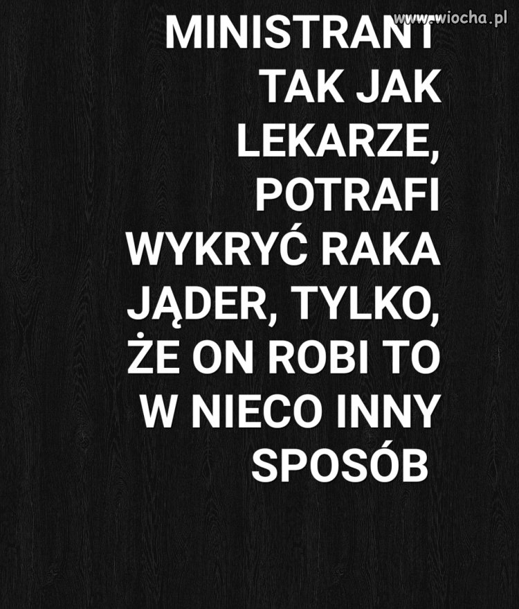 Ministrant potrafi uratować życie, ceną jest 
