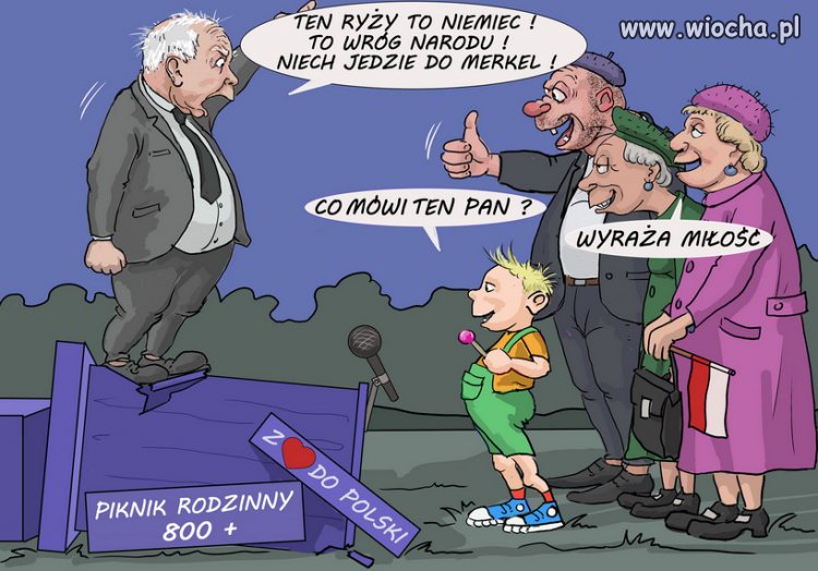 Kaczyński bełkocze pisowskim językiem miłości, drogi chłopczyku.