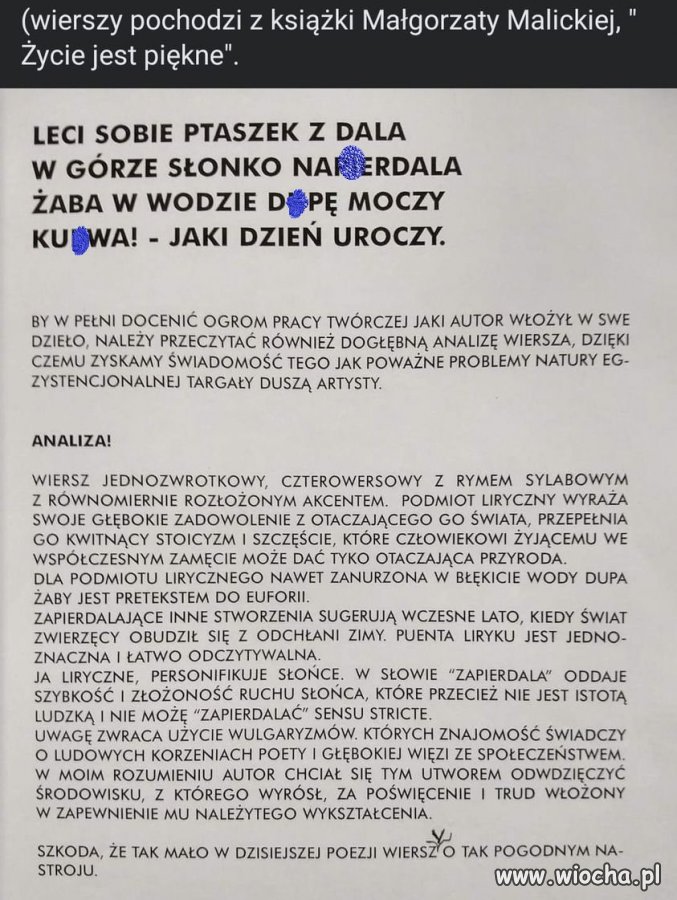 Analiza wiersza