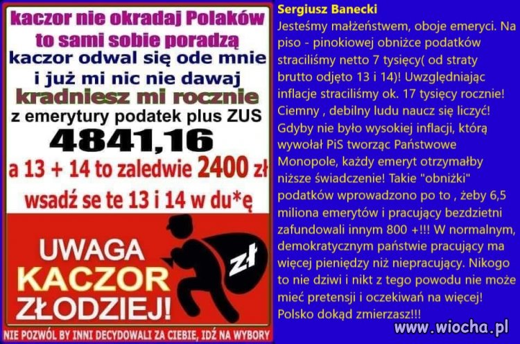 Nie pomagajcie - tzn nie okradajcie - Polaków, sami sobie poradzą