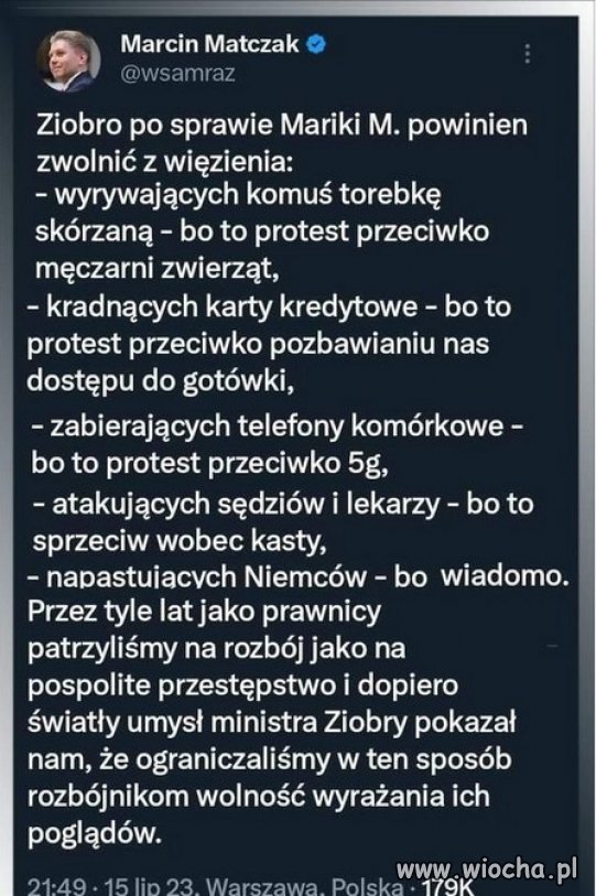 Ziobro w obecnej chwili to zero bezwzględne ...