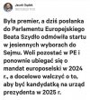 Oborowa z brochą, zdradziła Kaczyńskiego. 
