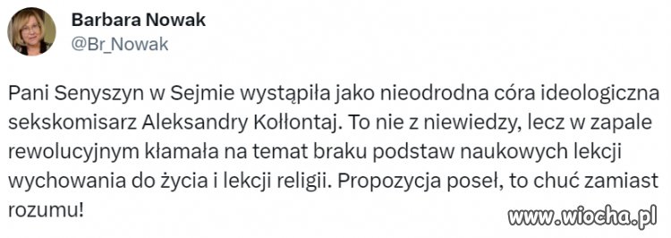 Ja poproszę o te podstawy naukowe lekcji religii
