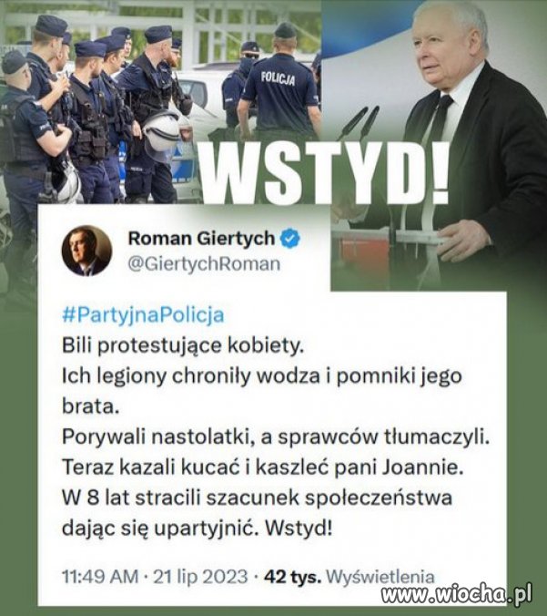 Partyjna Policja PiS... Wstyd!