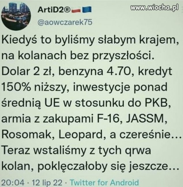 Wstawanie z kolan, sojuszu PiSu z sekta kosciola..