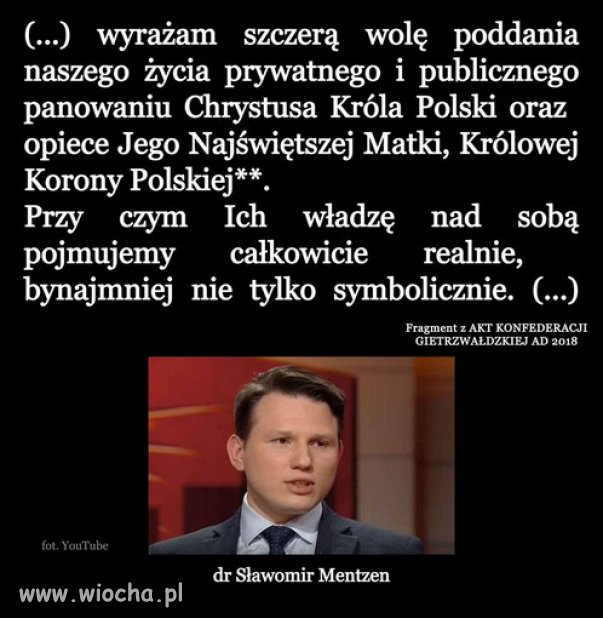 Powie wszystko, bo chce zdobyć poparcie kleru.