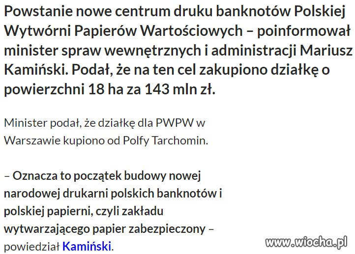 Bo aktualne drukarnie nie dają rady