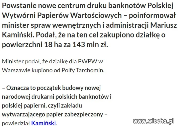 Bo aktualne drukarnie nie dają rady