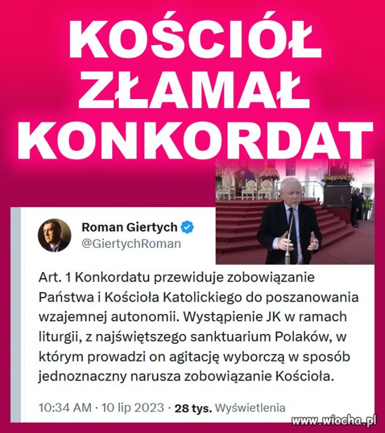 Konkordat, Konstytucję - oni mają to gdzieś!