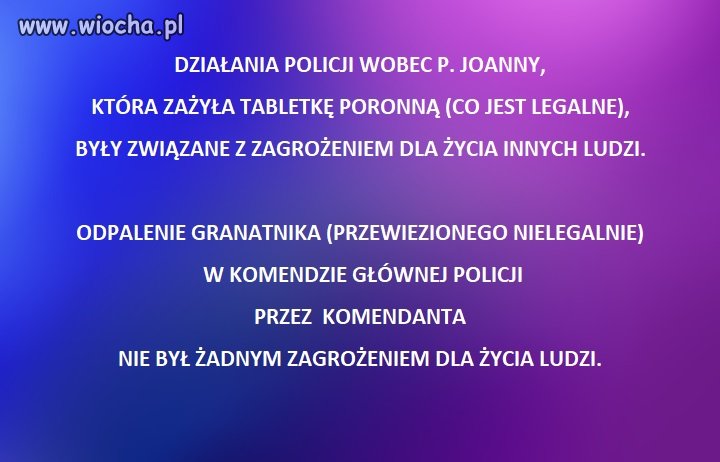 Wszystko zrobiono dla dobra p. Joanny!