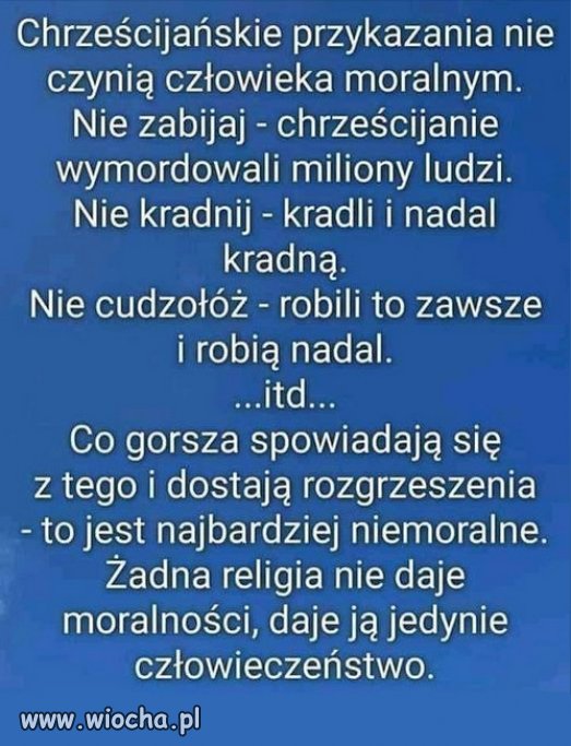 Religia powstała gdy pierwszy oszust spotkał pierwszego głupca