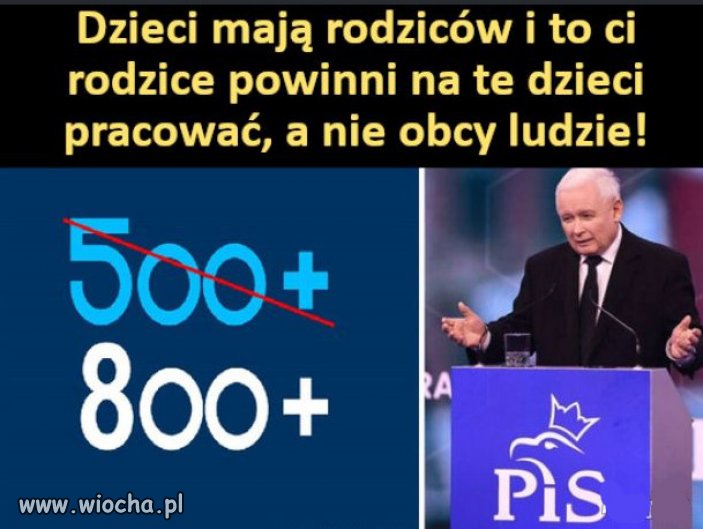 Bóg dał dzieci, PiSda i na dzieci...ale nie ze swoich