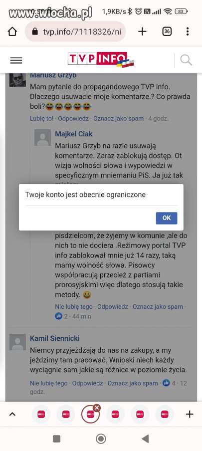 Wolność słowa i wypowiedzi w TVPutin
