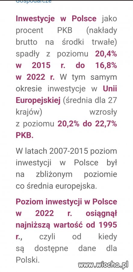 Inwestycje pisiorów buahahaha 