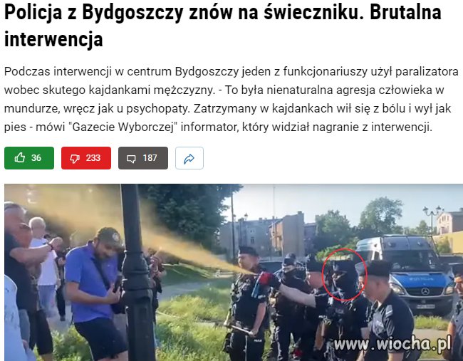 Co to długopis mówił o zbyt łagodnej policji?