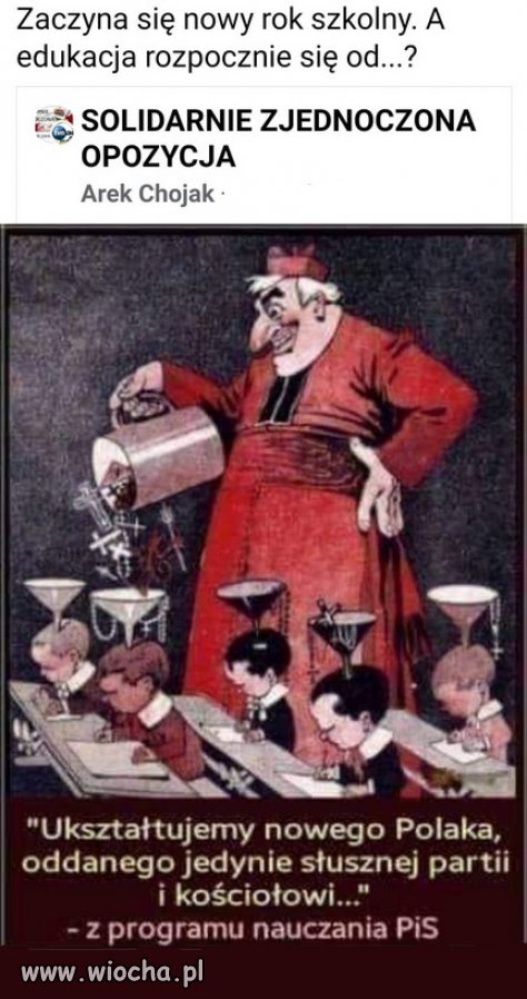 Edukacja sojuszu PiSu z sekta kosciola...