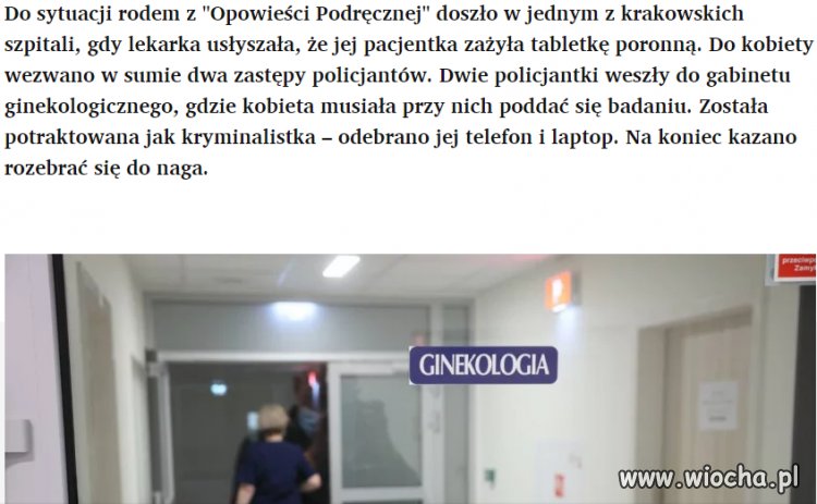 Kobieta wspomniała o tabletce poronnej