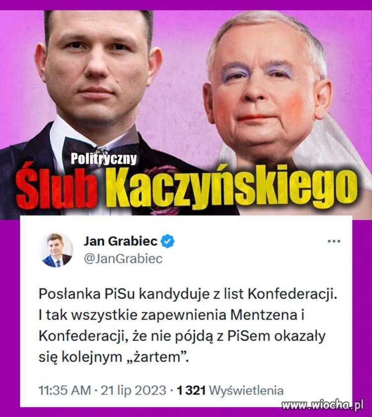 Konfa to ciche skrzydło PiS, byle by być u koryta 