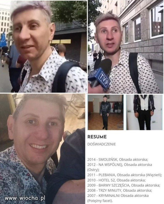 Przypadkowy przechodzień w TVP