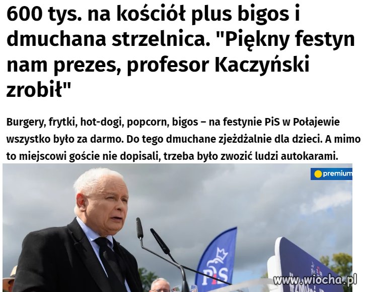 Coraz droższe te pisowskie pikniki