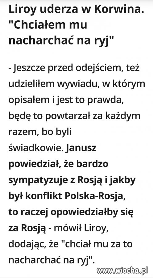 To kto z Korwinem i z ruskimi?