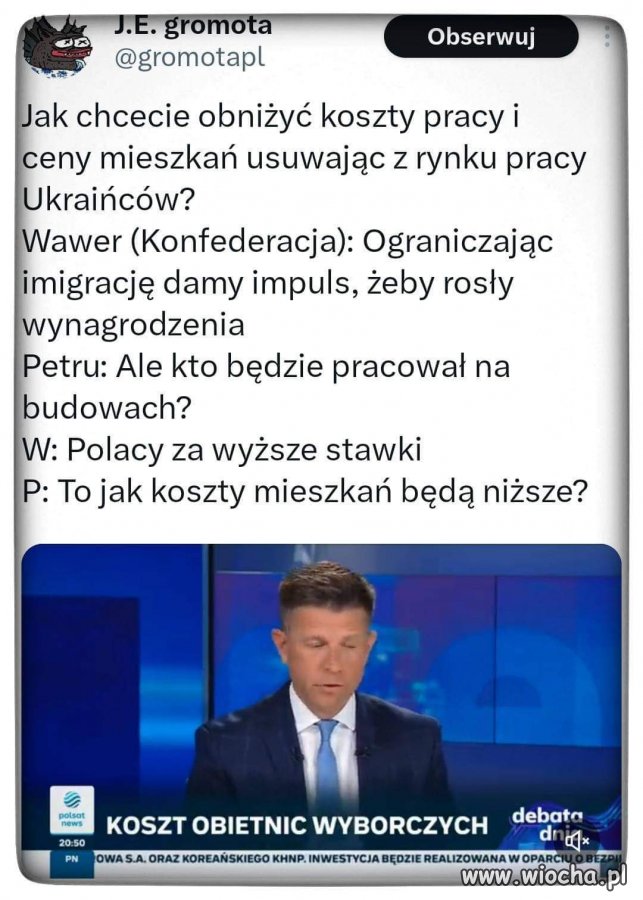 Petru zaorał debila z konfederosji