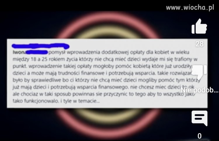 Jak nie masz dzieci to płać bo mnie ssie 