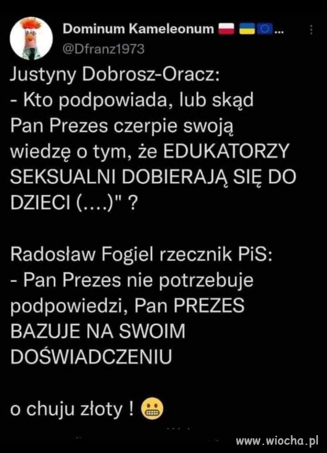 Pan prezes z tych co się dobierali,